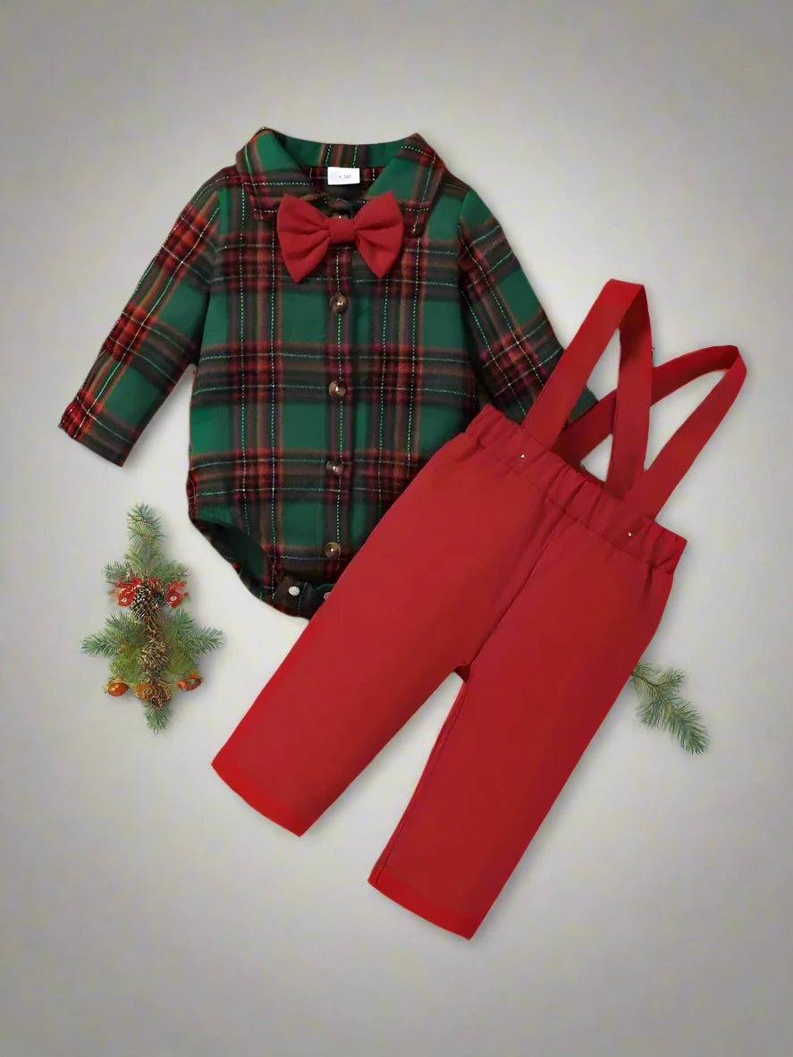 Christmas Plaid 2pc Suit Set