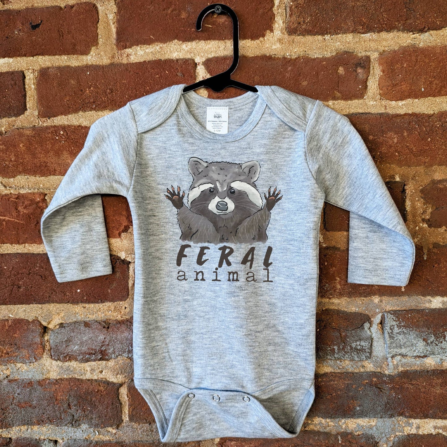 "Feral Animal" Woodland Raccoon Outdoor  Short Sleeves Oneies