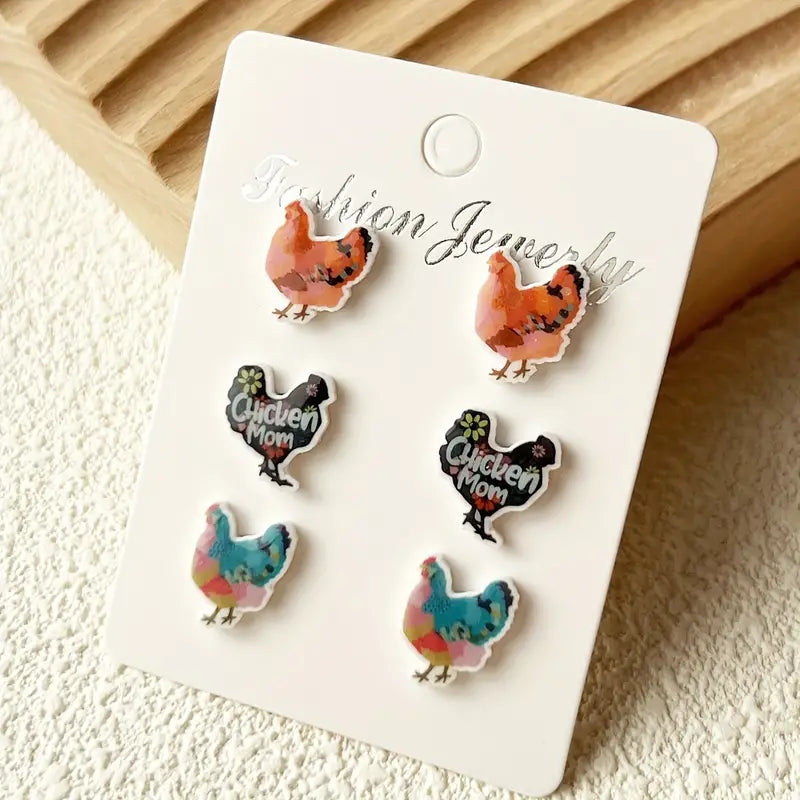 Chicken Earrings