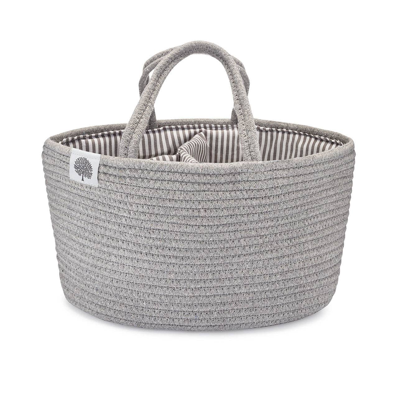 Parker Baby - Rope Diaper Caddy - Gray