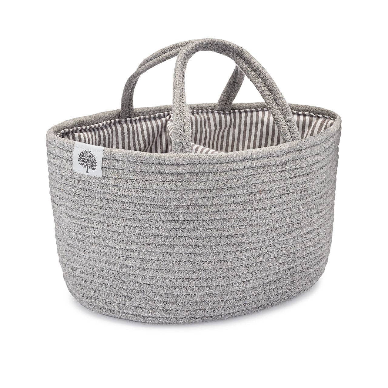 Parker Baby - Rope Diaper Caddy - Gray