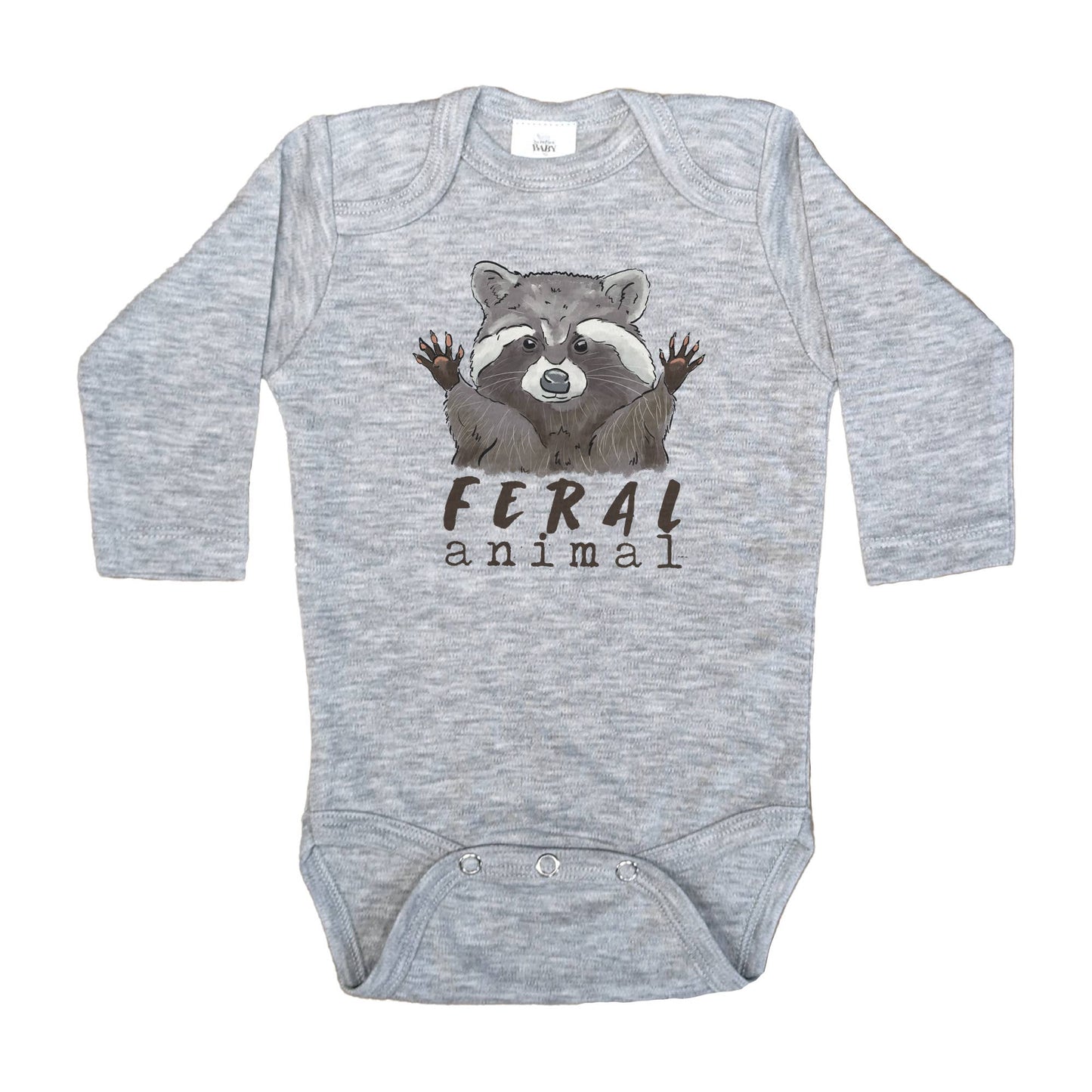 "Feral Animal" Woodland Raccoon Outdoor  Short Sleeves Oneies