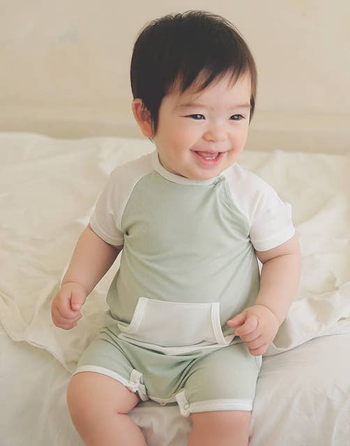 Smile Mint Baby Romper: