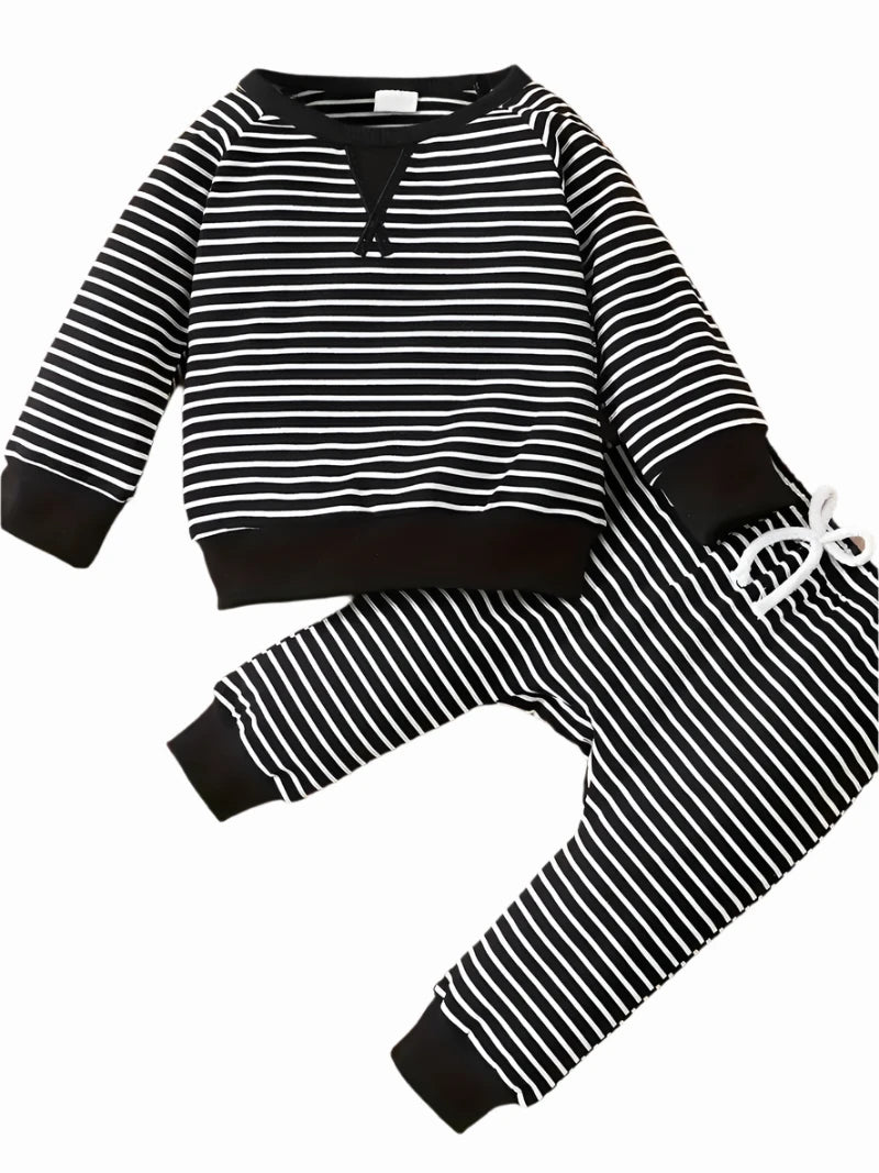 Black & White Stripe Jumpsuit