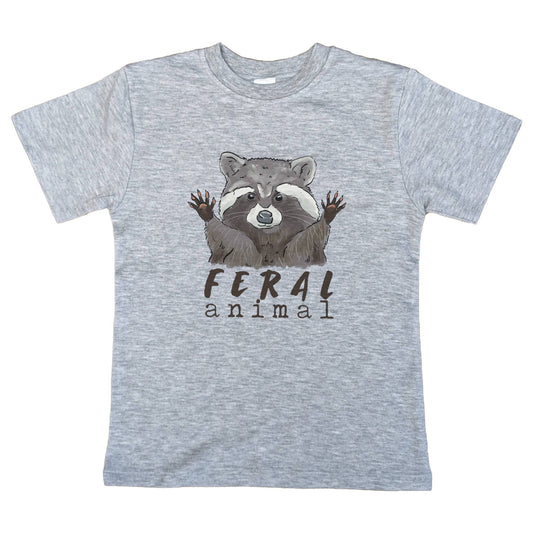 "Feral Animal" Raccoon Woodland Outdoor Short Sleeve Shirt