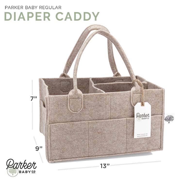 Parker Baby Co. - Diaper Caddy in Oatmeal: Regular (13 x 9 x 7")