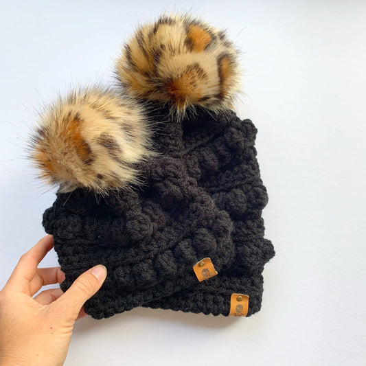 Leopard  Bobble Beanies Babies/Toddlers